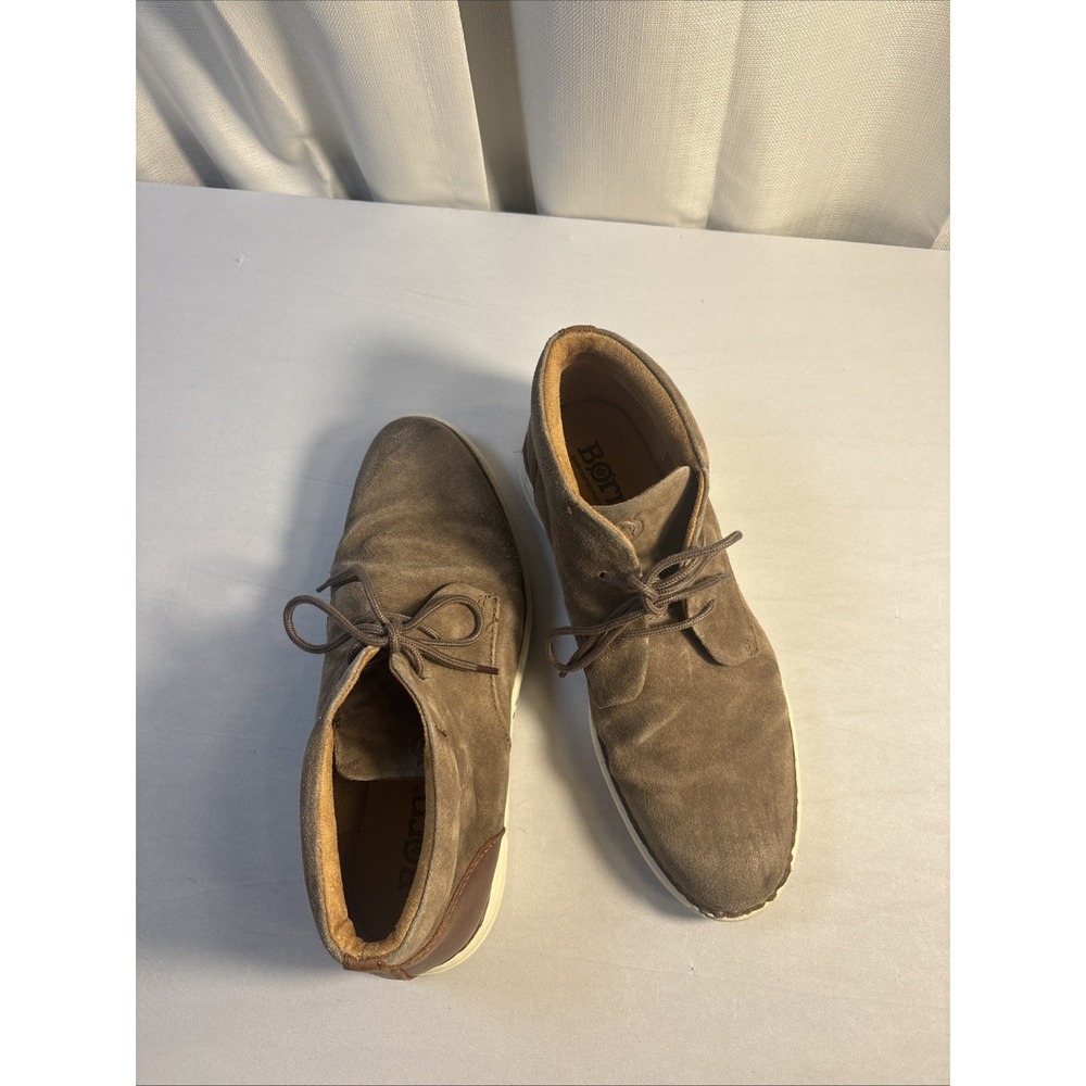 Born Mens Chukka Boots Size 10 Brown Suede Leather Casual Lace Up Shoes Comfort